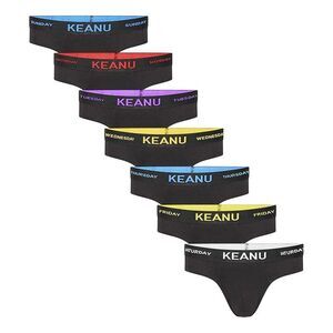 Keanu Mens Days of The Week Briefs (Pack of 7) / Multicolored